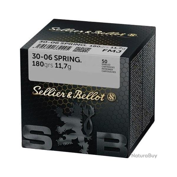 Cartouche Sellier & Bellot / cal. 30-06 Sprg - FMJ Blinde Vrac 11,7 g / 180 gr