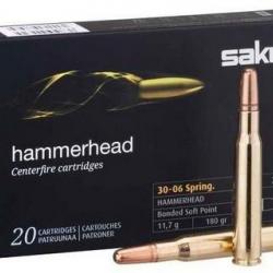 Cartouche Sako / cal. 30-06 Sprg - Hammerhead SP 11,7 g / 180 gr