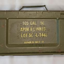 Caisse à munitions US Army Cal 50 linked WW2