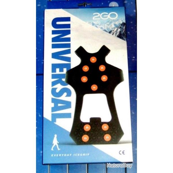 Jeu de crampons antidrapants universels 10 pointes acier inoxydable S (small)