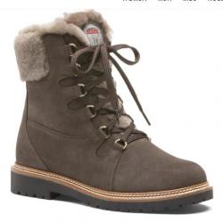 Bottes grands froids en cuir hydrofuge pour femme - Olang Meribel 40 gris taupe