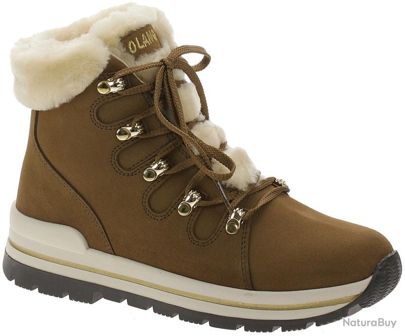 Bottines hiver en peau de mouton retournee pour Femme Olang Gufo moka 39 moka Bottes 12369566