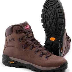 Chaussures trekking homme cuir hydrofuge toutes saisons Olang Logan moka