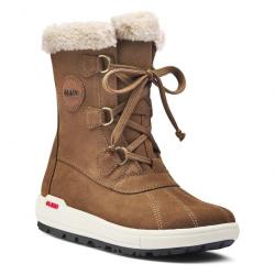 Bottes d'hiver en cuir hydrofuge fourré laine pour femme - Olang HUPA 36 moka