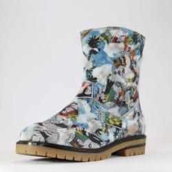 Bottes d'hiver femme en cuir hydrofuge fourrées agneau - Olang PERU 38 et 41 41 bleu turquoise  seme