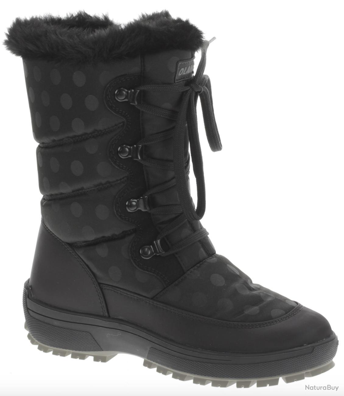 Olang Bottes FourrÃ©es Pour La Neige Femme Bottes Chaudes De Neige  Après-ski Femme Olang Carmen 38 38 Noir à