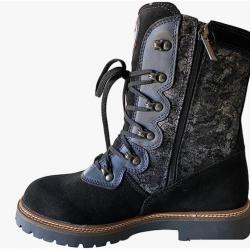 Bottines chaudes femme daim hydrofuge et fourrées laine- Olang ISABEL38 noir  38