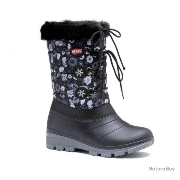 Bottes de neige et aprs-ski tanches - Olang Patty Enfant 27/28 gris & noir 27/28