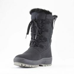 Bottes chaudes de neige pour femmes en polyester velours noir 38 noir  38