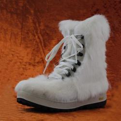 Bottines chaudes pour femmes d'hiver en poils de lapin blanc 38 blanc  38