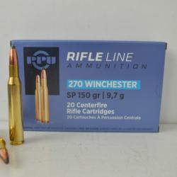 1 Boite de Balles Calibre 270 Winchester 150gr SP