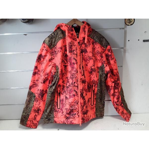 10863 BLOUSON ZIPPE WOLF PROHUNT CAMO ORANGE HAUTE VISIBILITE NEUF