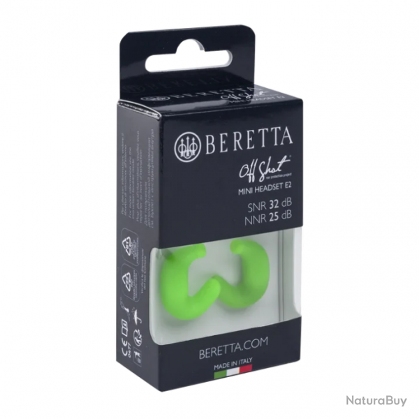 couteurs Beretta Mini Headset E2 - Vert