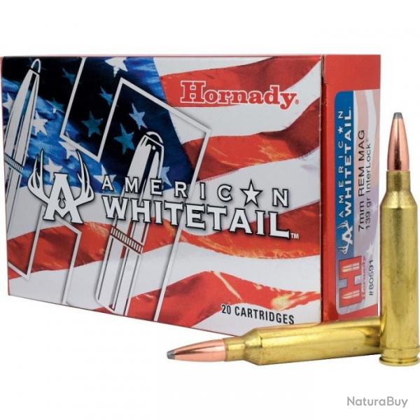 BOITE DE 20 CARTOUCHES HORNADY 7MM REM MAG 139 GR INTERLOCK AMERICAN WHITETAIL