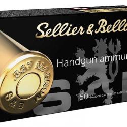 BOITE DE 50 CARTOUCHES SELLIER BELLOT CAL.357 MAGNUM FMJ 158GRS - CATEGORIE B