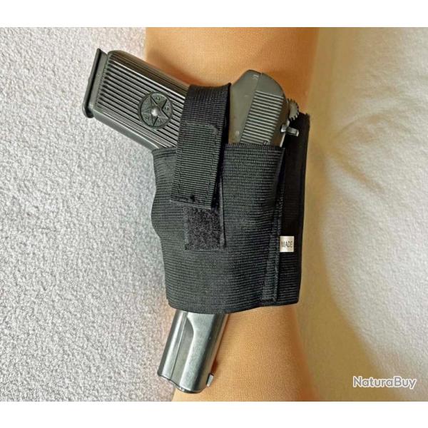 Holster de cheville lastique pour tout type d'armes de poing