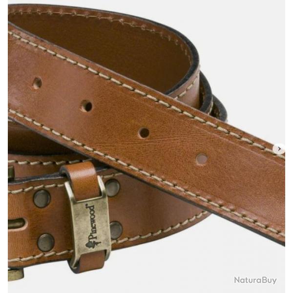 CEINTURE PRESTWICK PINEWOOD EN CUIR VERITABLE BROWN