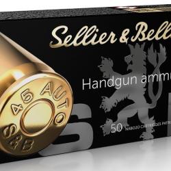 LOT DE 500 CARTOUCHES SELLIER BELLOT EN CALIBRE 45 ACP