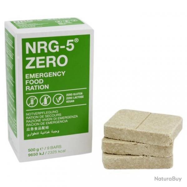 Enchre lot de 3 rations de secours NRG5 ZERO GLUTEN sortie d'usine dans embalage hermtique