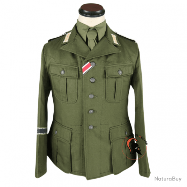 Veste Allemande Tropical Afrikakorps DAK M40 Green - Av. Insigne L