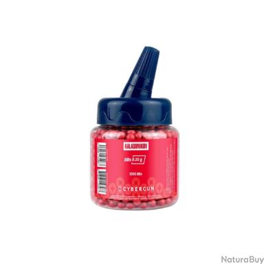 1000 Billes Airsoft Rouges 0.20g - Haute Précision Pour Répliques 6mm