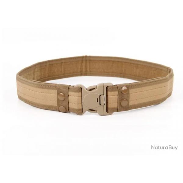 Ceinture en Toile CamSolomon pour Homme Boucle  Dgagement Rapide Beige Kaki