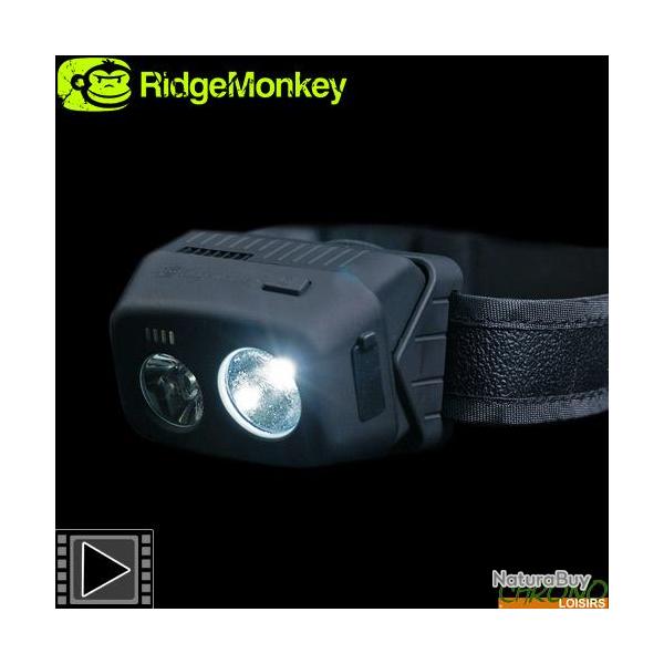 Lampe Frontale RidgeMonkey VRH300X USB Rechargeable