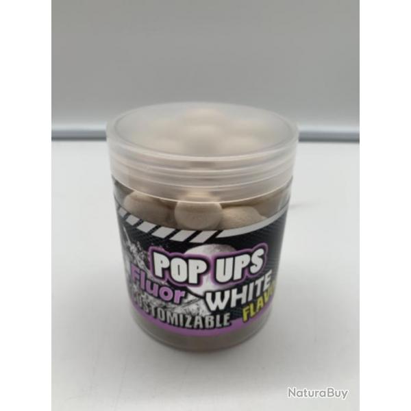 Pop-ups pro elite baits Fluor white 80gr 14/20mm