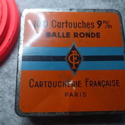 Boîte Cartoucherie Française pour 100 cartouches 9mm balle ronde (29 balles)