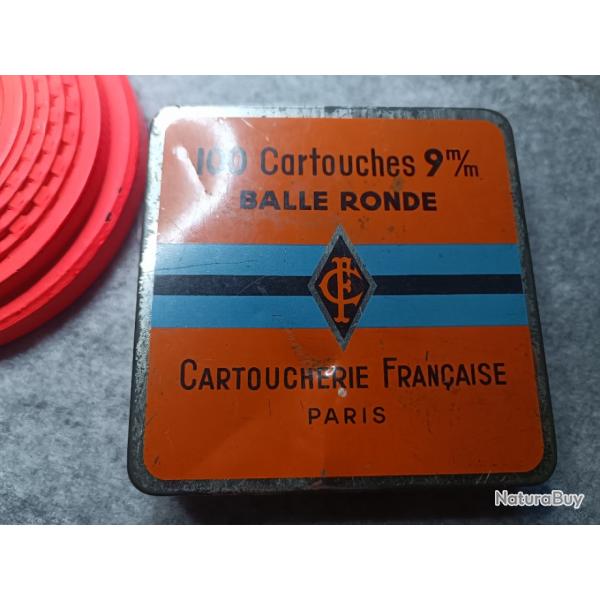 Bote Cartoucherie Franaise pour 100 cartouches 9mm balle ronde (29 balles)