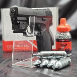 PACK LASER PRÊT A TIRER PISTOLET UX TDP 45 CO2 CAL BB/4.5MM