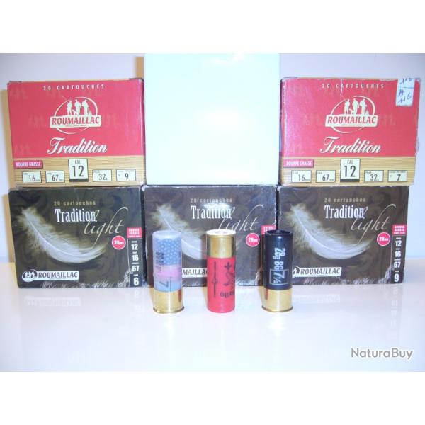 LOT DE CARTOUCHE CALIBRE 12  PLOMB 6-7-7.5-9   32BG