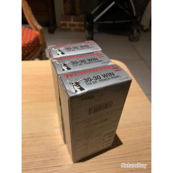 Cartouche winchester 30-30 win 150 gr Powers point