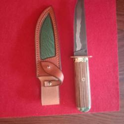 Couteau de chasse lame san-mai de sergej tichomirov