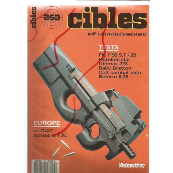 cibles 253 p 90 de la fn en 5,7 x 28 , kriss malais, armes et munitions de gros calibre ,star