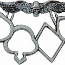 Poing américain "Poker Volant" Gris