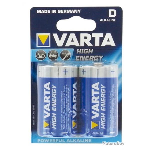 Blister de 2 piles Varta LR20/D