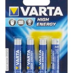 Blister de 4 piles Varta LR03/AAA