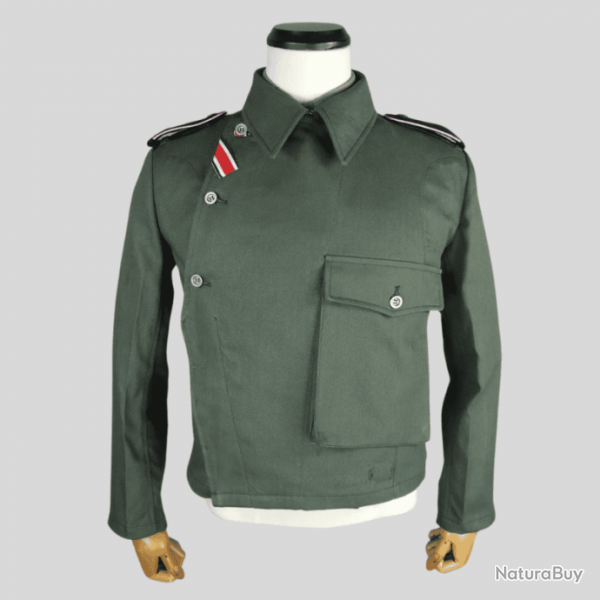 Blouson Allemand Canon d'Assaut Tissu Chevron - Reproduction Premium WW2 M