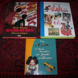 Lot de 3 livres sur les jouets anciens en ttbe .......