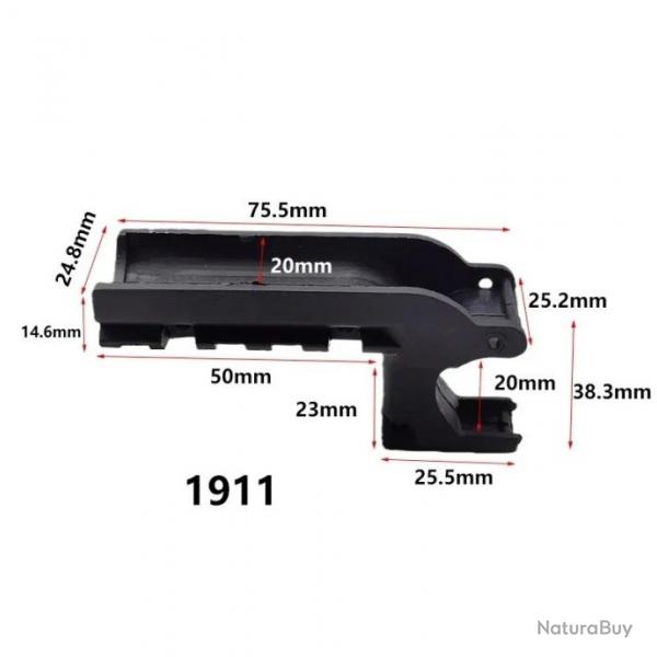 Rail de mointage picatinny sur pontet de modle 1911 Colt