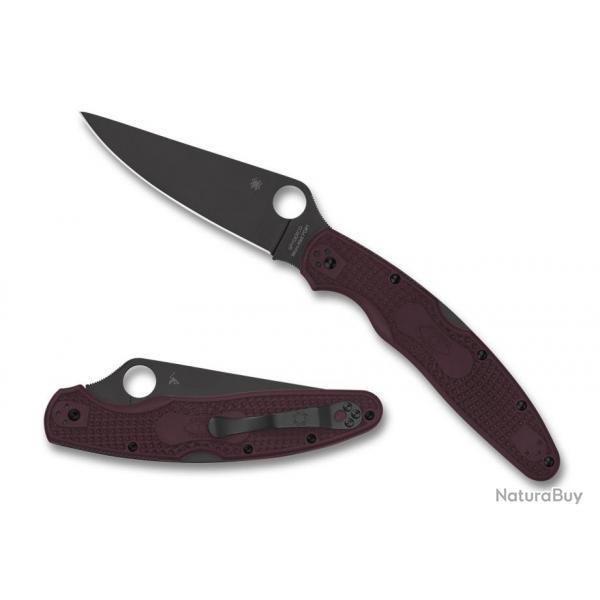 Spyderco C07BGBKP4 Police 4 Burgundy, Sprint 24