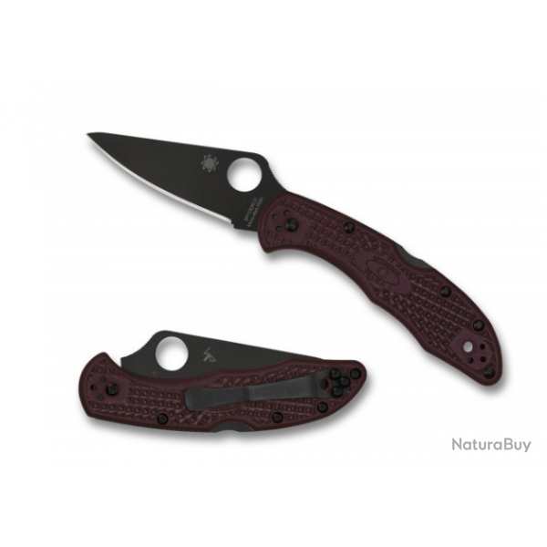 Spyderco C11BGBKP Delica 4 Burgundy, Sprint 24