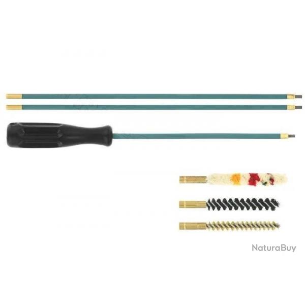 Kit de nettoyage brosses et baguette avec bote pour Cal. 6 mm / .243 MEGALINE  LIQUIDATION !!!