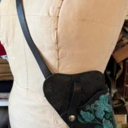 Holster d épaule western en cuir repoussé pour automatique genre colt 1911