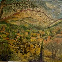 Josine  Vignon la montagne sainte victoire  huile sur toile