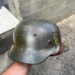 Casque allemand ww2 nominatif camouflé