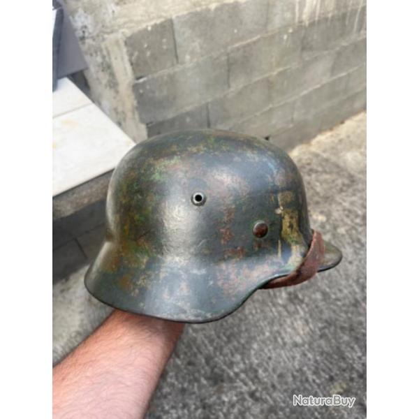 Casque allemand ww2 nominatif camoufl