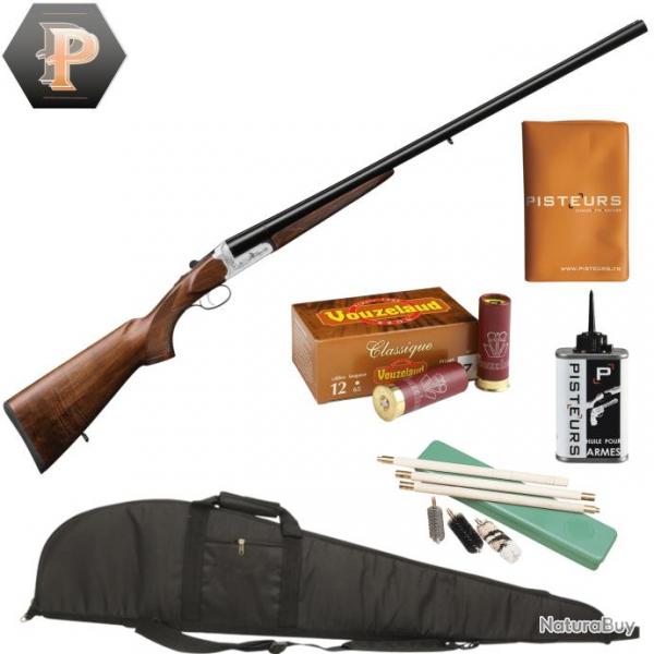 Pack Chasseur ! Fusil juxtapos Yildiz Elgant Cal.12/76 + mun + fourreau + nettoyage + porte p