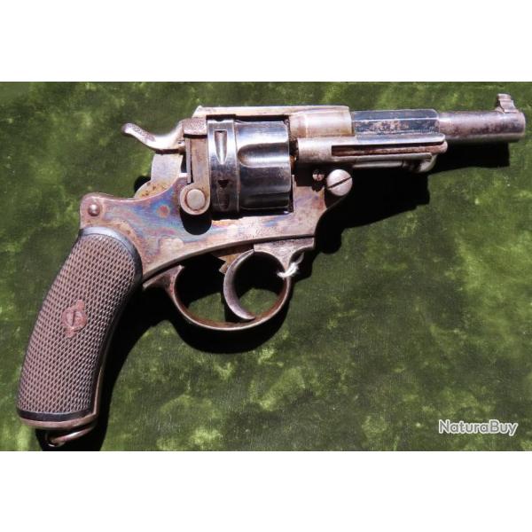 Superbe revolver 1874 civil carcasse jaspe